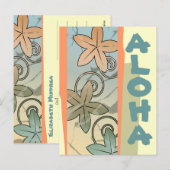 Aloha Hawaiian Luau Baby Mededeling Aankondigingskaart (Voorkant / Achterkant)