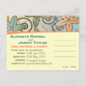 Aloha Hawaiian Luau Baby Mededeling Aankondigingskaart (Achterkant)