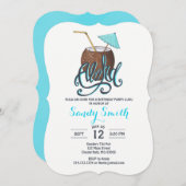 Aloha Hawaiian Luau Uitnodiging (Voorkant / Achterkant)