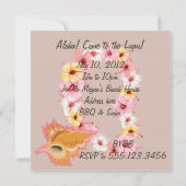 Aloha Hawaiian Luau Uitnodiging (Achterkant)