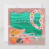 Aloha Hawaiian Luau Uitnodiging (Voorkant)