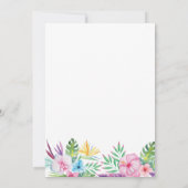 Aloha Hawaiian Luau Verjaardag Uitnodiging (Achterkant)