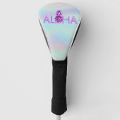Aloha Hawaiian Metallic Pineapple Holographic Golfheadcover (Voorkant)
