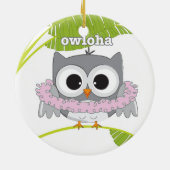 Aloha Hawaiian Owl Keramisch Ornament (Achterkant)