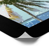 Aloha Hawaiian Palm Trees Tropical Travel Poster (Hoek)