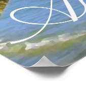 Aloha Hawaiian Palm Trees Tropical Travel Poster (Hoek)