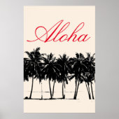 Aloha Hawaiian Palm Trees Tropics Travel Poster (Voorkant)