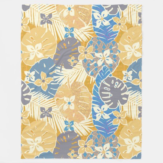 Aloha Hawaiian patroon print Fleece Deken (Voorkant)