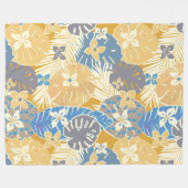 Aloha Hawaiian patroon print Fleece Deken (Voorkant (Horizontaal))