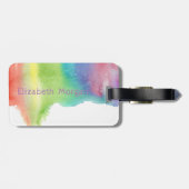 Aloha Hawaiian Pineappel, Waterverf Splash Bagagelabel (Achterkant horizontaal)