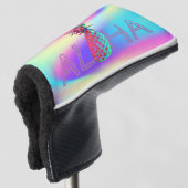 Aloha Hawaiian Pineapple Holographic Golfheadcover (3/4 voorkant)
