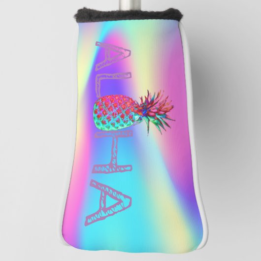 Aloha Hawaiian Pineapple Holographic Golfheadcover (Draai 90)