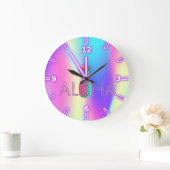 Aloha Hawaiian Pineapple Holographic Grote Klok (Huis)