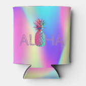 Aloha Hawaiian Pineapple Ombre Holographic Blikjeskoeler (Voorkant)
