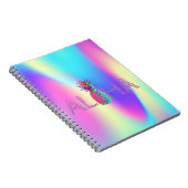 Aloha Hawaiian Pineapple Ombre Holographic Notitieboek (Rechterzijde)