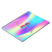 Aloha Hawaiian Pineapple Ombre Holographic Notitieboek (Linkerzijde)