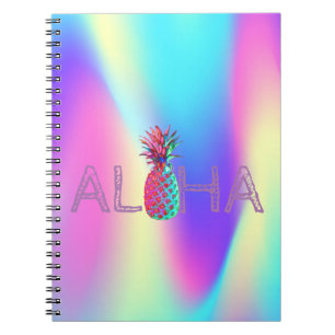 Aloha Hawaiian Pineapple Ombre Holographic Notitieboek