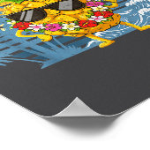 Aloha Hawaiian Pineapple Sign Hawaii Shaka Fun Poster (Hoek)