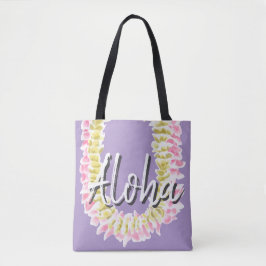 Aloha Hawaiian Plumeria Lei Elegant Floral Pastel  Tote Bag