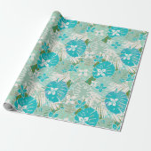Aloha Hawaiian print patroon Cadeaupapier (Uitgerold)