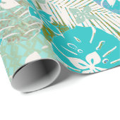 Aloha Hawaiian print patroon Cadeaupapier (Rol Hoek)