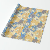 Aloha Hawaiian print patroon Cadeaupapier (Uitgerold)