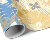 Aloha Hawaiian print patroon Cadeaupapier (Rol Hoek)