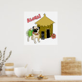 Aloha! Hawaiian Pug Posters en Prints (Keuken)