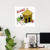 Aloha! Hawaiian Pug Posters en Prints (Thuiskantoor)