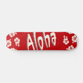 Aloha Hawaiian Red Skateboard (Horizontaal)