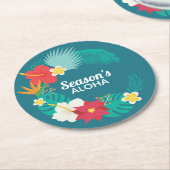 Aloha Hawaiian Ronde Kartonnen Onderzetter (Gebogen)