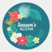 Aloha Hawaiian Ronde Sticker (Voorkant)