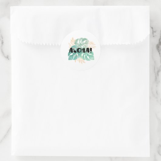 Aloha hawaiian ronde sticker (Tas)