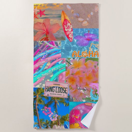 Aloha Hawaiian Strandlaken (Voorkant)