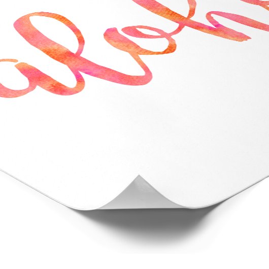 Aloha Hawaiian Summer Floral Typography Poster (Hoek)