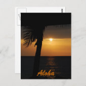 Aloha Hawaiian Sunset Cards Briefkaart (Voorkant / Achterkant)