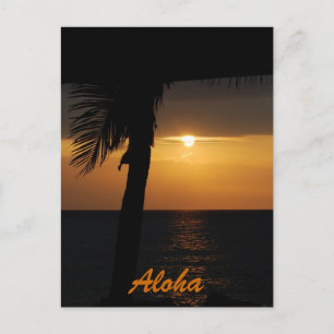 Aloha Hawaiian Sunset Cards Briefkaart