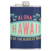 Aloha Hawaiian Surfer aangepaste monogram-kolven Heupfles (Voorkant)