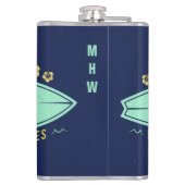 Aloha Hawaiian Surfer aangepaste monogram-kolven Heupfles (Achterkant)