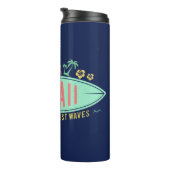 Aloha Hawaiian Surfer, aangepaste naam tumbler Thermosbeker (Geroteerd rechts)