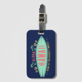 Aloha Hawaiian Surfer Bagagelabel (Voorkant (verticaal))