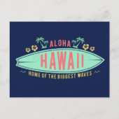 Aloha Hawaiian Surfer briefkaart (Voorkant)