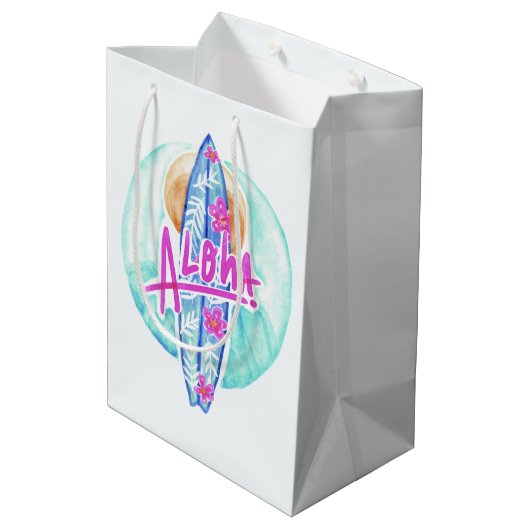 Aloha Hawaiian Surfer-cadeazak Medium Cadeauzakje (Achterkant Gekanteld)
