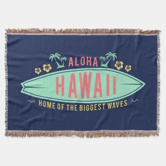 Aloha Hawaiian Surfer gooi deken (Voorkant)
