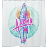 Aloha Hawaiian Surfer-gordijn Douchegordijn (Voorkant)