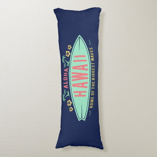 Aloha Hawaiian Surfer lichaamskussen (Voorkant Verticaal)