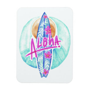 Aloha Hawaiian Surfer magnet Magneet