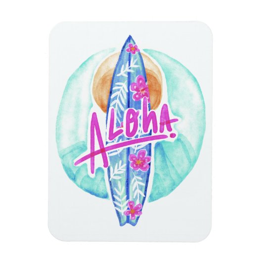 Aloha Hawaiian Surfer magnet Magneet (Verticaal)