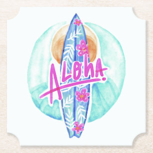 Aloha Hawaiian Surfer-onderzetters Kartonnen Onderzetters