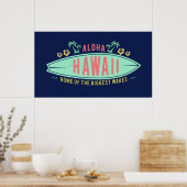 Aloha Hawaiian Surfer poster (Keuken)